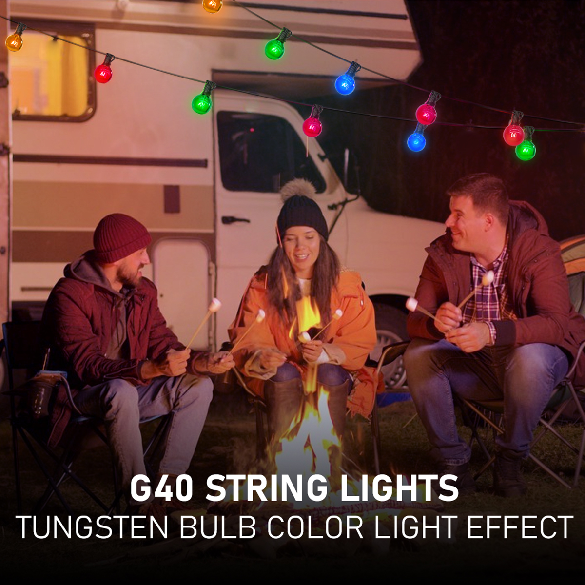 HCP098 G40多色高压灯串钨丝泡